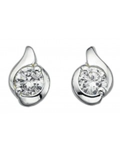 Boucle d'oreille zirconia en argent 925/1000