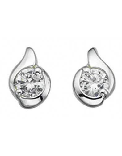 Boucle d'oreille zirconium en argent 925