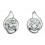 Boucle d'oreille zirconium en argent 925