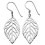 Boucle d'oreille feuille en argent 925