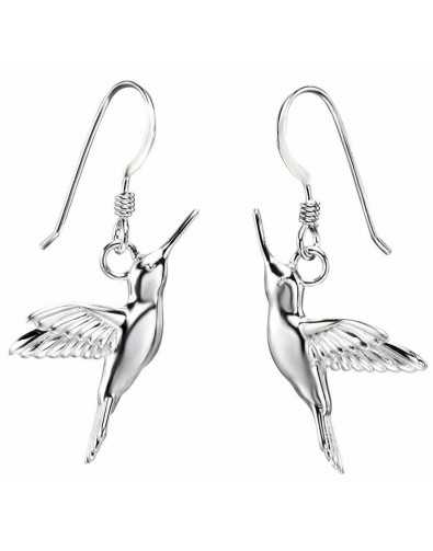 Boucle d'oreille colibri en argent 925