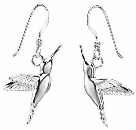 Boucle d'oreille colibri en argent 925/1000