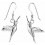 Boucle d'oreille colibri en argent 925