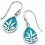 Boucle d'oreille couleur turquoise en argent 925