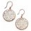 Boucle d'oreille motifs nacre plaqué or rose en argent 925