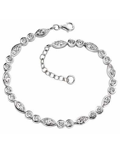 Bracelet tendance zirconium en argent 925