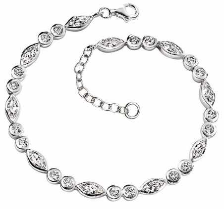 Bracelet tendance zirconium en argent 925