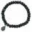 Bracelet stretch onyx et zirconia en argent 925/1000