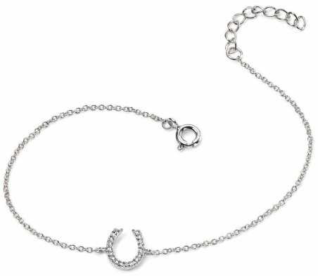 Bracelet porte bonheur fer à cheval en argent 925