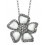 Collier fleur marcassite en argent 925/1000