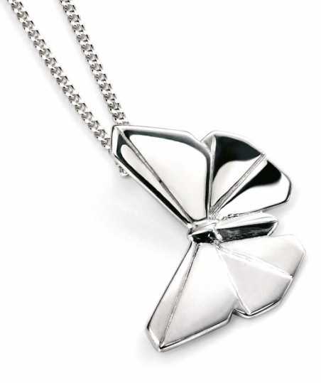 Collier papillons en argent 925/1000