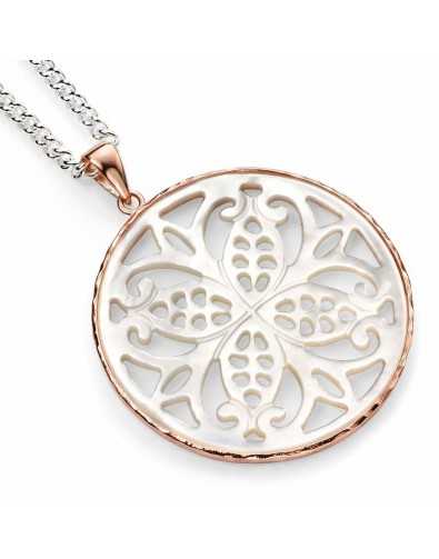 Collier motifs nacre en argent 925