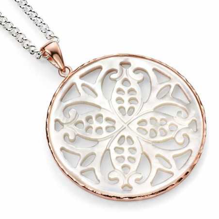 Collier motifs nacre en argent 925