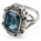 Mon-bijou – D3204b – Bague comtésse en cristal bleu marine argent 925/1000