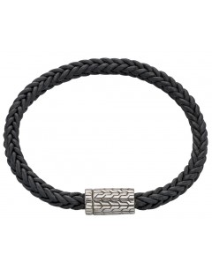 Mon-bijou - D4675 - Bracelet cuir en argent 925/1000