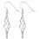 Boucle d'oreille torsadé chic et tendance en argent 925