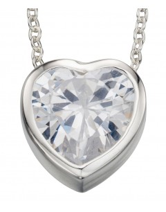 Mon-bijou - D3843 - Collier chic coeur en argent 925/1000