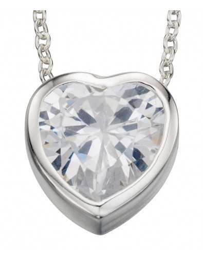 Collier chic coeur en argent 925