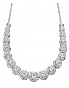 Mon-bijou - D3859t - Collier zirconia chic en argent 925/1000