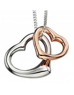 Mon-bijou - D4172 - Collier chic coeur plaqué or en argent 925/1000