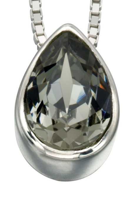 Collier chic zirconium gris en argent 925