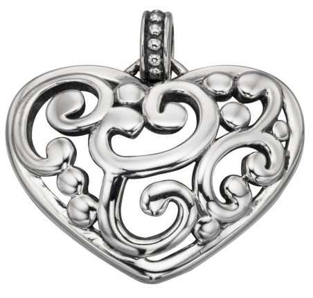 Collier chic coeur en argent 925