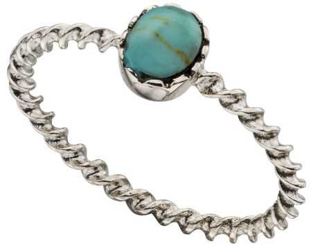 Mon-bijou - D3377t - Bague chic turquoise en argent 925/1000