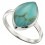 Bague chic turquoise en argent 925