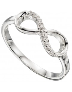 Bague chic infinity zirconium en argent 925