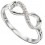 Bague chic infinity zirconium en argent 925