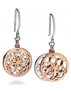 Boucle d'oreille plaqué Or rose en argent 925