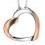 Collier coeur plaqué Or rose tendance en argent 925