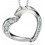 Collier classe et tendance coeur zirconium en argent 925