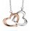 Collier coeur plaqué Or rose en argent 925