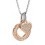 Mon-bijou - D3950 - Collier coeur plaqué Or rose et zirconium en argent 925/1000