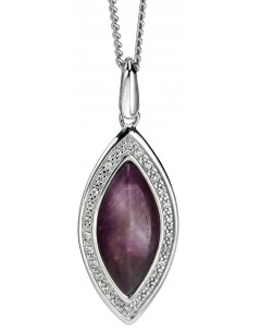 Mon-bijou - D4241 - Collier améthyste et zirconium en argent 925/1000