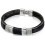 Bracelet chic cuir en acier inoxydable