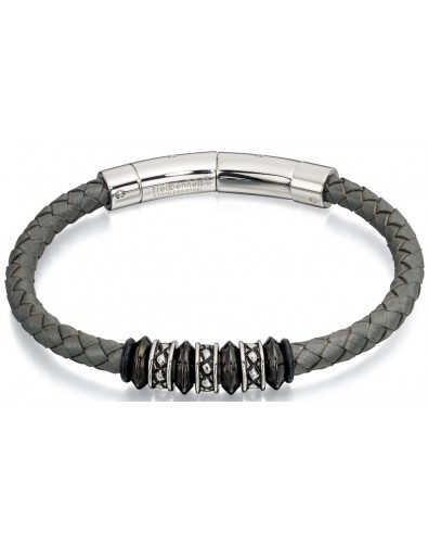 Mon-bijou - D4728c - Bracelets chic cuir en acier oxydées
