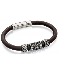 Mon-bijou - D4739 - Bracelets chic cuir en acier oxydées inoxydable