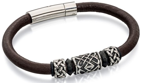 Mon-bijou - D4739 - Bracelets chic cuir en acier oxydées inoxydable