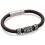 Bracelet chic cuir en acier inoxydable