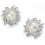 Boucle d'oreille perle et zirconium en argent 925