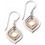 Boucle d'oreille tendance plaqué Or et Or rose en argent 925