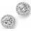 Boucle d'oreille classe zirconium en argent 925