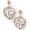 Mon-bijou - D4910 - Boucle d'oreille plaqué Or rose coeur en cristal de Swarovski en argent 925/1000