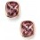 Boucle d'oreille antique plaqué Or rose en cristal de Swarovski® en argent 925