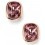 Mon-bijou - D4916 - Boucle d'oreille antique plaqué Or rose en cristal de Swarovski en argent 925/1000