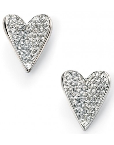 Mon-bijou - D5095 - Boucle d'oreille coeur tendance zirconium en argent 925/1000