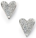 Boucle d'oreille coeur tendance zirconium en argent 925