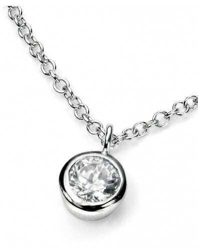 Collier tendance zirconium en argent 925